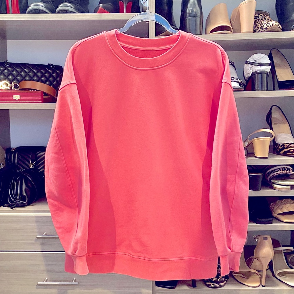 Perfectly Oversized Crew, Guava Pink, Sz 4